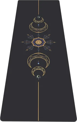 Miniatura 44 de nuveti Alfombrilla de yoga con estampado extra grueso de elastómero termoplástico antideslizante con bolsa de transporte, 72 x 24 pulgadas, extra