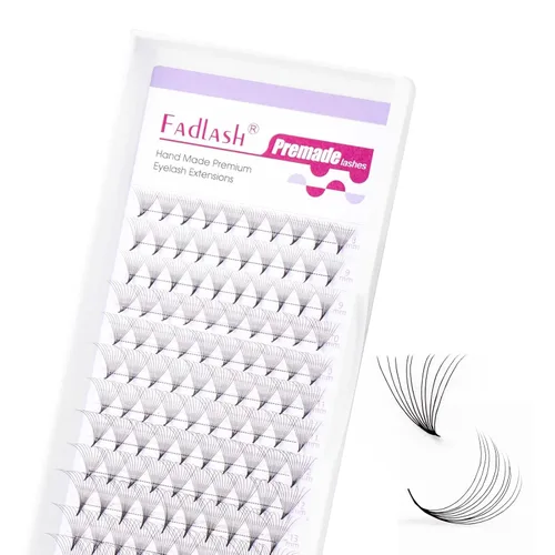 Miniatura 44 de Racimos de pestañas 10-16mm 144 piezas Bandeja mixta Pestañas individuales Rizo D Pestañas individuales en racimo Extensiones de pestañas