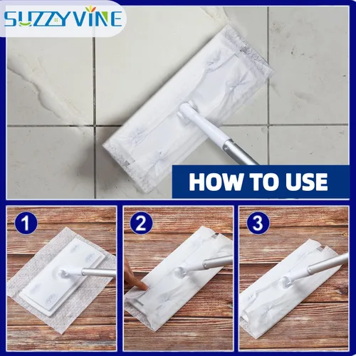 Miniatura 3 de Paños de barrido en seco, toallitas desechables para limpieza de suelos compatibles con Swiffer Sweeper, sin perfume, 7.87 x 11.81 pulgadas, total