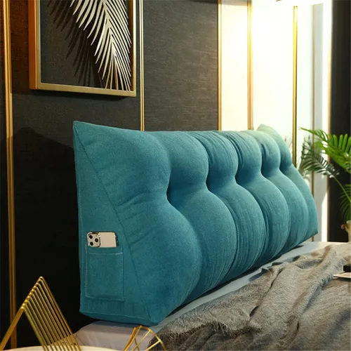 Miniatura 15 de Almohada grande triangular para cabecero con cuña y respaldo de posicionamiento, almohada de lectura, soporte de espalda, cojín lumbar para sofá