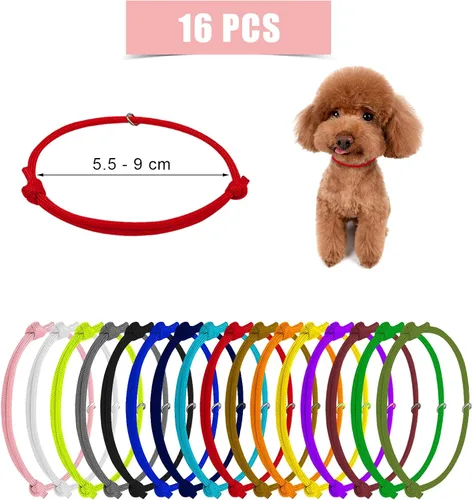 Miniatura 2 de 16 collares de identificación para cachorros, de poliéster suave, ajustables, collares de identificación de cachorros, collares de gatitos