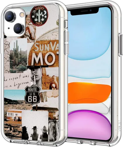 Miniatura 30 de Funda compatible con iPhone 7/8/SE del oeste, funda de collage estético retro vaquera country chic collage para hombres y mujeres, regalo a prueba