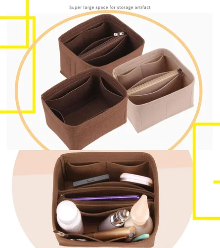 Miniatura 5 de Organizador de monedero para LV NOE bolsa interior NOE BB bolsa de cubo Petit NOE NM bolsa de almacenamiento pequeña cremallera insert3053khaki-M