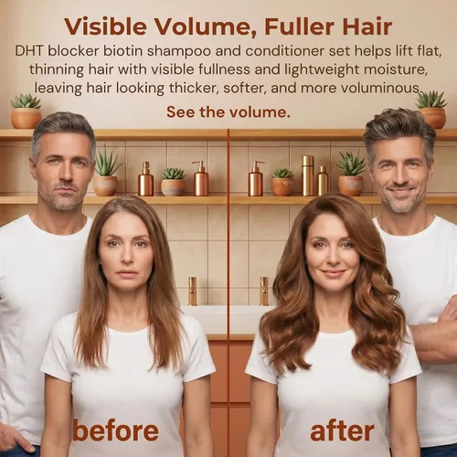 Miniatura 2 de Champú y acondicionador de biotina volumizing – Champú de volumen natural para mujeres Volumen de cabello sin sulfato champú y acondicionador