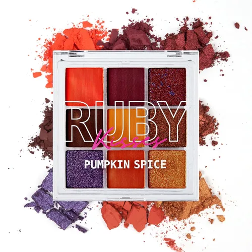 Miniatura 13 de Ruby Kisses Paleta de sombras de ojos altamente pigmentado maquillaje de ojos 9 tonos mate brillante paleta de sombra de ojos metálica, maquillaje
