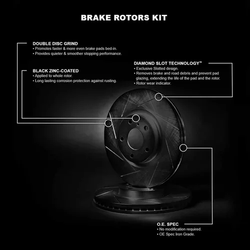 Miniatura 3 de R1 Concepts Kit de frenos y rotores delanteros Disco de freno Rotores de freno Compatible con Buick Regal 2009-2017; Chevrolet Camaro, SS; Pontiac