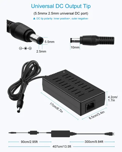 Miniatura 2 de ALITOVE Fuente de alimentación de 12 V 15 A CC 12 voltios 15 amperios 180 W controlador LED adaptador de corriente convertidor de CA a CC 10A 5A