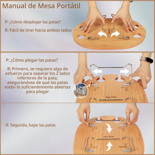Miniatura 6 de Hap Tim Juego de Cesta de Picnic de Mimbre para 2 con Mini Mesa Plegable de Vino para Picnic y Bolsa Refrigeradora Grande Aislada y Kits de Servicio