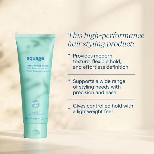 Miniatura 3 de Aquage Transforming Paste - Pasta texturizadora para el cabello para mujeres y hombres, crema de peinado mate con sujeción flexible y definición