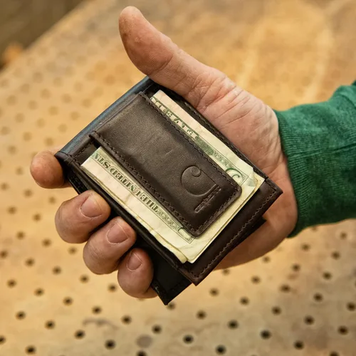 Miniatura 18 de Carhartt Carteras duraderas de cuero marrón aceitado, para hombre, disponibles en varios estilos