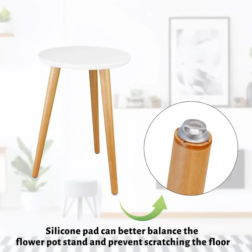 Miniatura 4 de Uneedem - Soporte para plantas de interior, mesa moderna de madera de mediados de siglo para plantas de interior, 8.9 pulgadas de alto para macetas