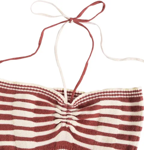 Miniatura 3 de SweatyRocks Camiseta sin mangas con cuello halter sin espalda para mujer