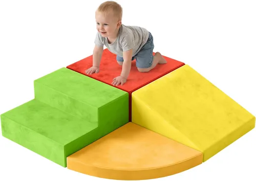 YENING Bloques grandes de escalada de espuma para niños pequeños de 1 a 3 años, juguetes de escalada para bebés de 1 año, juego suave para bebés de