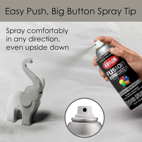 Miniatura 374 de Krylon Fusion - Pintura en aerosol adhesiva todo en uno para uso en interiores y exteriores, 12 onzas, aluminio