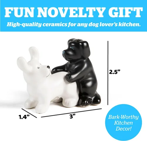 Miniatura 4 de BigMouth Inc Puppy Pound Salero y Pimentero, Blanco