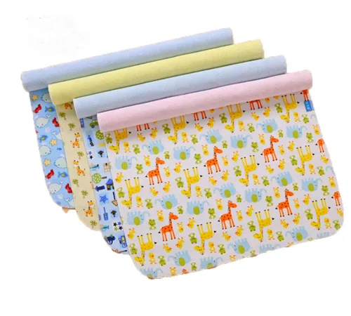 Miniatura 10 de Monvecle Almohadillas Cambiadores de Algodón Suave Impermeable para Bebé Lavables Reutilizables Forros de Pañales Tapetes, Oso-1 unidad Grande 39" x