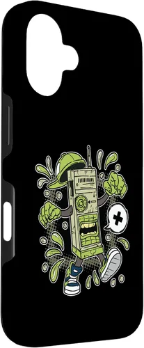 Miniatura 3 de Diseño de WalkieTalkie de dibujos animados para iPhone 16 para niños en estuche de estilo cómico