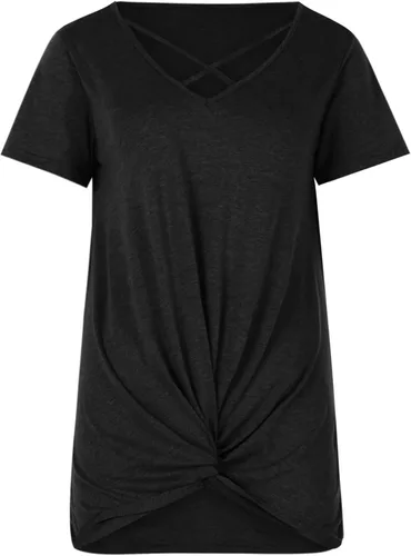 Miniatura 4 de Blusas Manga Corta para mujer, camisetas lisas con cuello Redondo Camiseta Moda Verano 2023, ropa Playa holgada para mujer