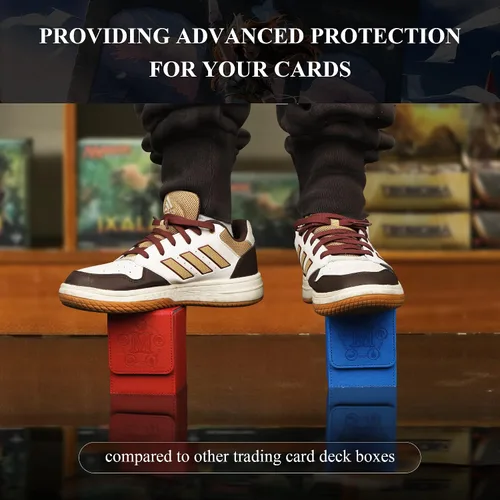 Miniatura 4 de Caja de cubierta TCGUARD para almacenamiento de cartas MTG, con capacidad para 100 o más cartas con funda individual, forro de microfibra y caja