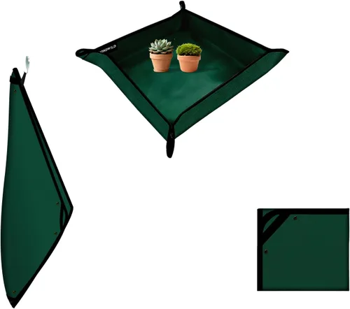 Miniatura 32 de Tapete grande de trasplante de plantas, tapete grueso impermeable para macetas, tapete de jardinería para suculentas, tapete portátil
