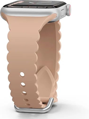 Miniatura 16 de Sunnywoo Correa Deportiva de Silicona con Encaje Compatible con Apple Watch de 38mm 40mm 41mm 42mm 44mm 45mm 46mm 49mm para Mujeres, Correa de Puño