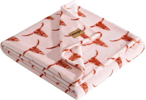 Miniatura 29 de Wrangler - Manta, ropa de cama de felpa suave, decoración occidental para la cama o el sofá (Colt naranja brillante, 50 x 60 pulgadas)