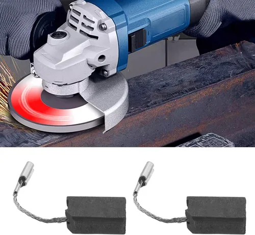 Miniatura 3 de 2 pares de cepillos de carbono parada automática compatible con FLEX PE 14-2 150 PE 14-3 125 pulidor 0.248x0.315x0.551 in herramienta eléctrica