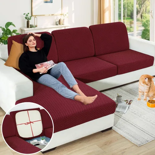 Miniatura 9 de YEMYHOM 【Liquidación】 Fundas Elásticas para Cojines de 1 Pieza, Fundas de Cojín de Asiento para Sofá y Silla, Funda Suave de Sofá de Repuesto