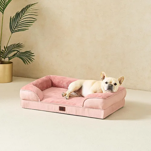 Miniatura 221 de EHEYCIGA – Cama ortopédica impermeable para perros pequeños, de espuma viscoelástica tipo caja de huevos, con bordes elevados y base antideslizante