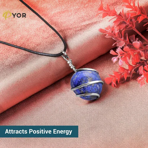 Miniatura 68 de PYOR Collar con colgante curativo de Reiki de cristal, gemas de buena suerte, prosperidad, riqueza, piedras preciosas naturales, collares de buena