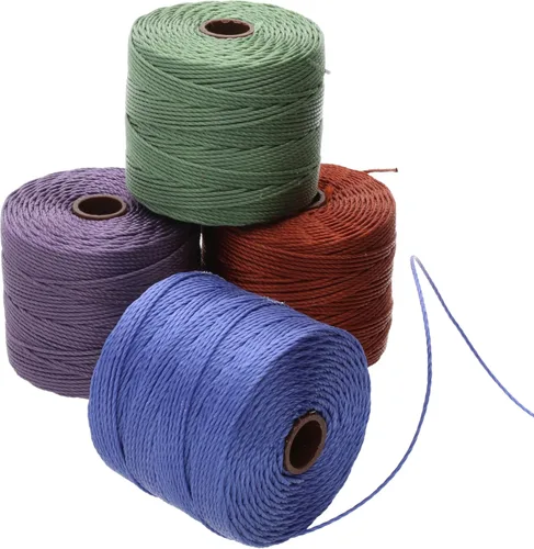 Miniatura 90 de The Beadsmith S-Lon Cordón para Cuentas – Cordón de Nylon Torcido de 0.5 mm para Ensartar, Paquete de 4, Mezcla de Neutrales Fríos, TEX210, 77