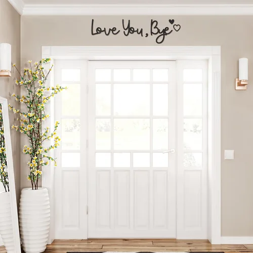Miniatura 7 de Dripykiaa Letrero de Madera Love You Bye Decoración para el Hogar Decoración Boho Decoración de Pared Expresa Amor y Calidez para tu Familia y Seres