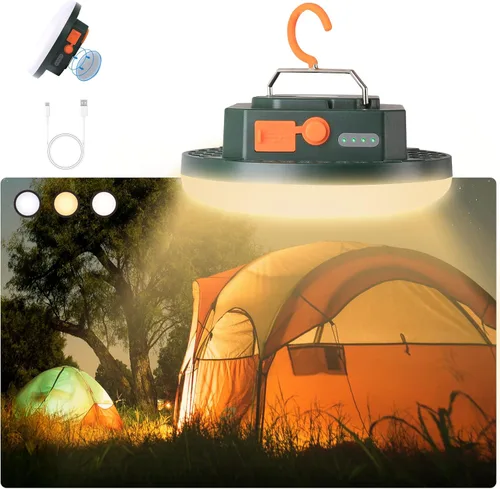 Miniatura 8 de Linterna Colgante LED para Tienda de Campamento Recargable Portátil Impermeable para Exteriores con Alimentación por Batería para Glamping