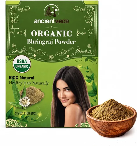 Miniatura 9 de Ancientveda Tratamiento orgánico natural para el crecimiento del cabello Antioxidantes Polvo limpiador Reduce las arrugas Amla, sin OMG