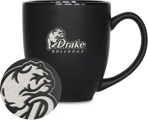 Miniatura 416 de Rico Industries - Taza de cerámica mate negra con grabado láser estándar de 15oz para NCAA (escuelas T & U) - Para bebidas calientes o frías