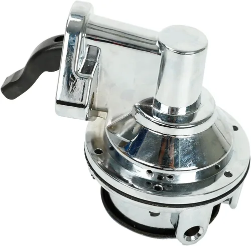 Miniatura 5 de Bomba de combustible mecánica cromada con accesorios compatibles para SBC Chevy 265 283 305 307 327 350 400 409