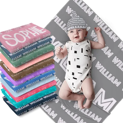 Mantas de bebé personalizadas para niños y niñas, mantas con nombre personalizado, regalos para bebés, mantas personalizadas para niños, manta de
