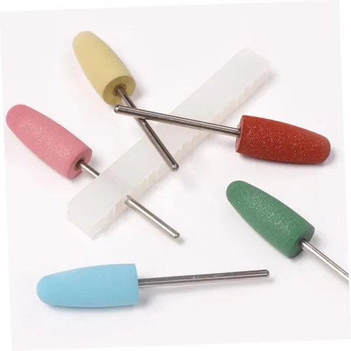 Miniatura 5 de 10 piezas de pulidor de uñas de salón de manicura suministros de arte de uñas brocas de goma brocas de lijado de uñas brocas de manicura brocas