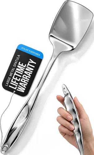 Miniatura 14 de Zulay Kitchen Cuchara Ranurada de Acero Inoxidable - 14.5” Gran Cuchara de Freír y Escumador para Drenar y Servir - Utensilio de Cocina Resistente