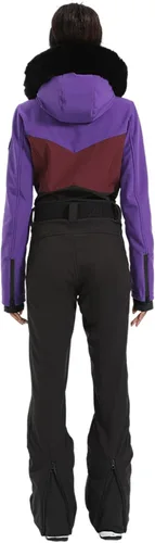Miniatura 64 de GSOU SNOW Traje de esquí para mujer, traje de nieve de una pieza, para snowboard, delgado, aislante, impermeable, resistente al viento