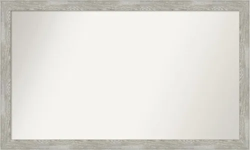 Miniatura 98 de Amanti Art Espejo de baño gris para sobre el fregadero, 31 x 48 pulgadas, espejo de tocador rectangular estrecho de color gris, marco de madera
