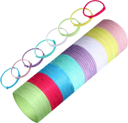 Miniatura 9 de WILLBOND Pulsera de amistad de neón 216 a granel para mujer, pulsera de paracaídas de regreso a clases, regalo para estudiantes, cumpleaños, aula