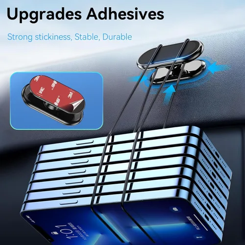 Miniatura 2 de 【Paquete de 2】 Soporte magnético para teléfono para automóvil, [Imán súper fuerte] [con 4 placas de metal] Soporte de teléfono celular