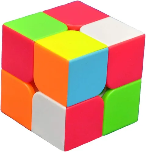 Miniatura 4 de TANCH QIYI Speed Cube 2 x 2 x 2 pulgadas, sin calcomanías, cubo mágico rompecabezas de juguete para niños y adultos (colorido)
