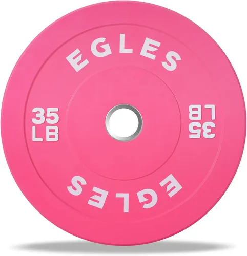 Miniatura 8 de EGLES Placas de Peso Olímpicas de Colores Vibrantes, Placas de Barra de Goma, Placa Parachoques de Goma Virgen Estándar de 2 Pulgadas de 10 15 25 35