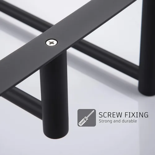 Miniatura 6 de KOKOSIRI Barras de Toalla de Baño Negro Mate para Baño de 3 Niveles con Escalera, Estantes de Toallas Montados en la Pared de Acero Inoxidable