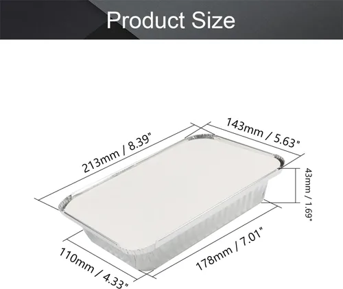 Miniatura 2 de Othmro Sartenes de papel de aluminio de 28.7 fl oz, bandejas reciclables para llevar, recipientes de alimentos de papel de aluminio, sartenes