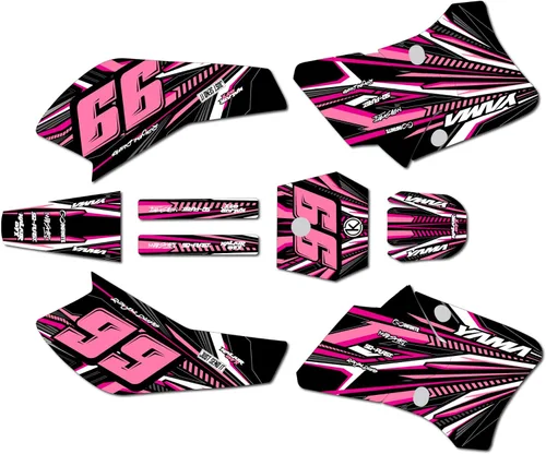 Miniatura 8 de Kit de gráficos para Yamaha TTR 90 (2000-2008) serie Prime Blue 09 mil - Kit de calcomanías gráficas de carreras personalizadas para motocross, sin