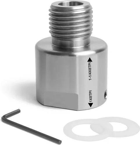 Miniatura 13 de Adaptador de rosca macho de 1-1/4 "x 8TPI a 1" x 8TPI Macho, para torno de madera con rosca de husillo de 1-1/4 "x8TPI, adaptador de husillo