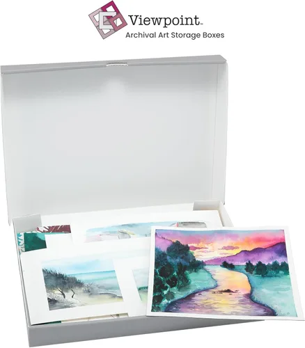 Miniatura 3 de Jerry's Artarama Caja de almacenamiento de archivos Viewpoint (8.5 x 11) - Conserva tu arte, fácil de montar, perfecta para fotos, obras de arte